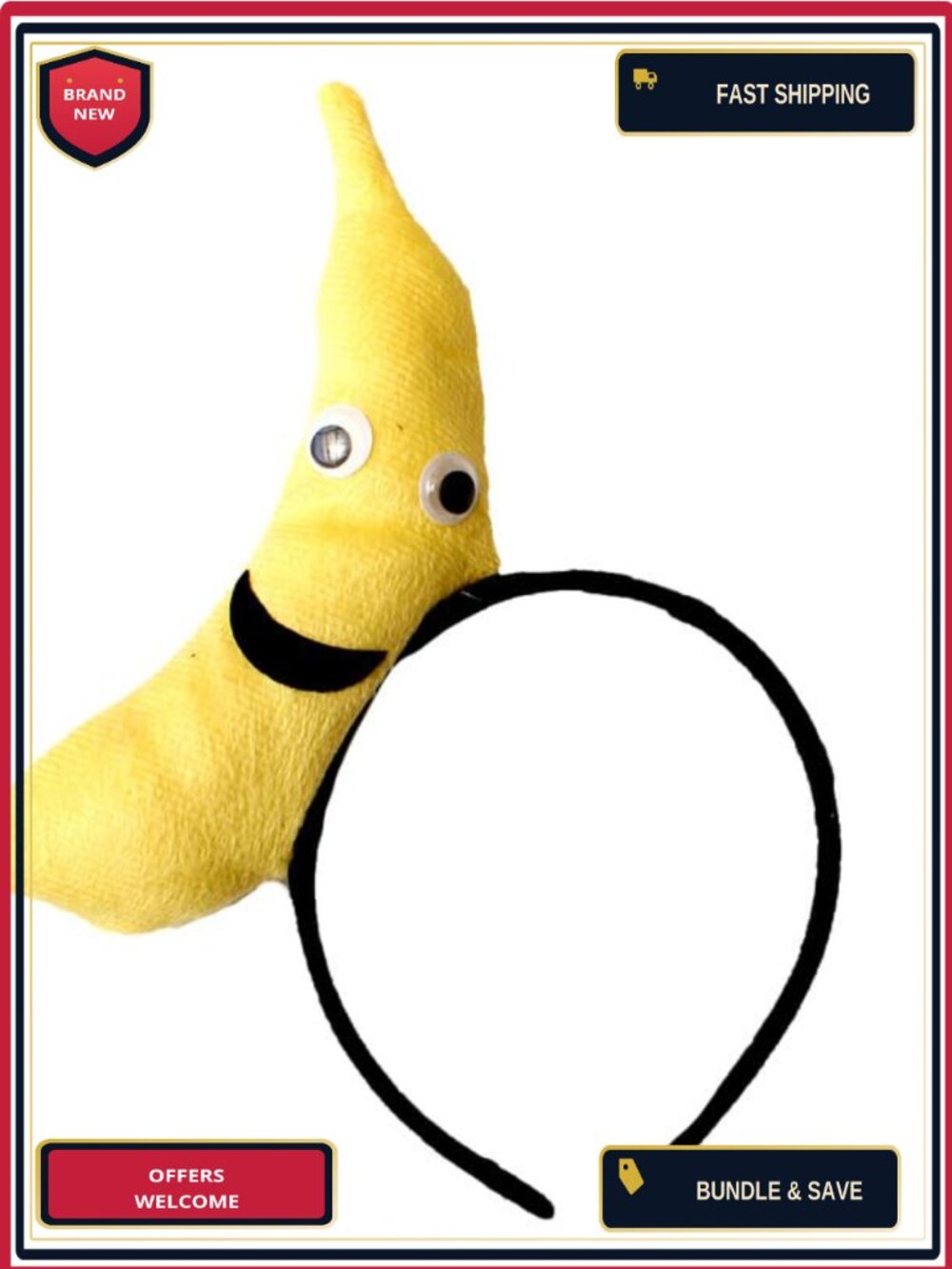 Plush Banana Headband Performance Party Hair Accessory